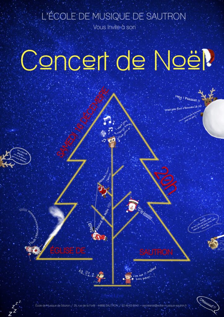 Affiche Concert de Noël 16 Décembre 2023