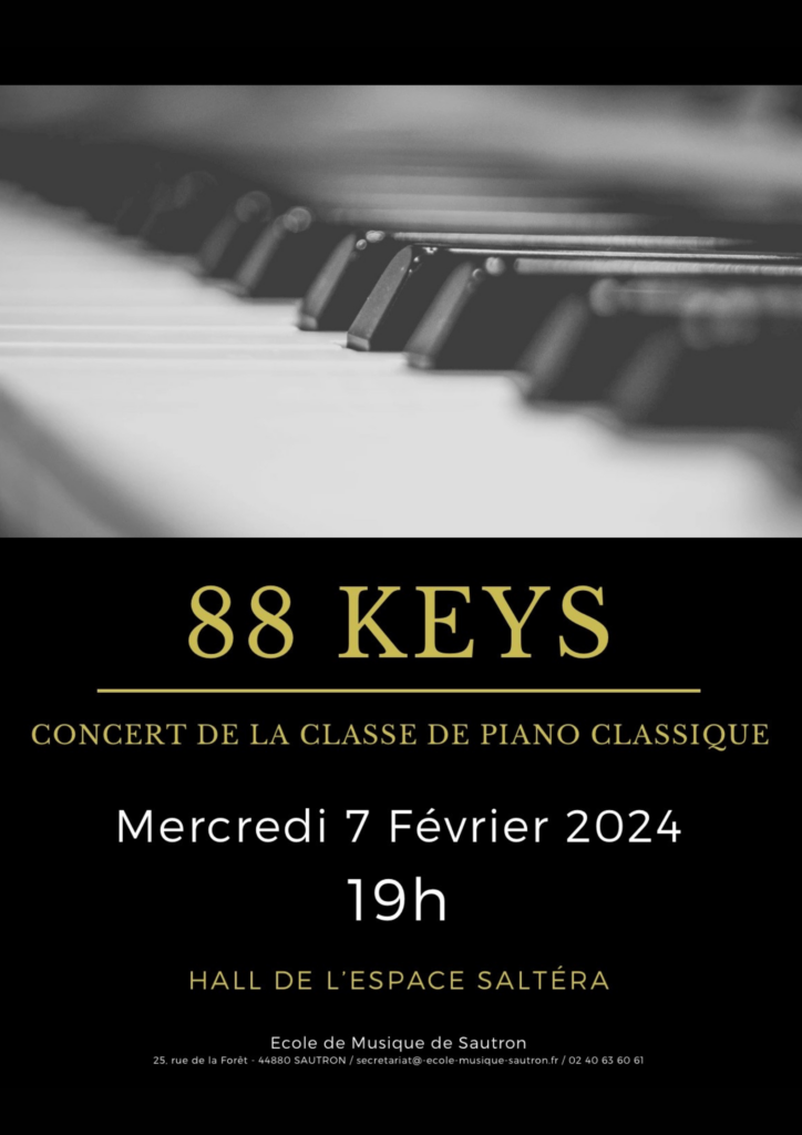 Concert de la classe de piano classique, le 7/02/2024 à Sautron