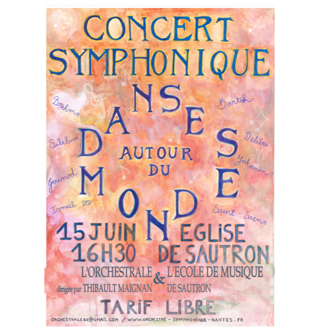 concert symphonique de l'école de musique avec L'Orchestrale, le 15/06/2025 à 16h30 à l'église de Sautron
